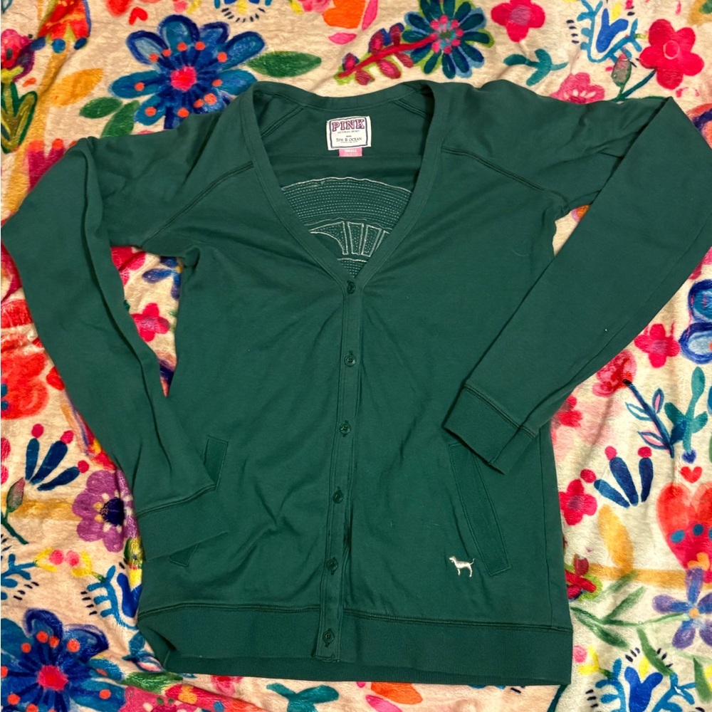 PINK Victoria's Secret Michigan State Cardigan